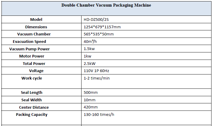 Dual Vaccum Packaging Machine